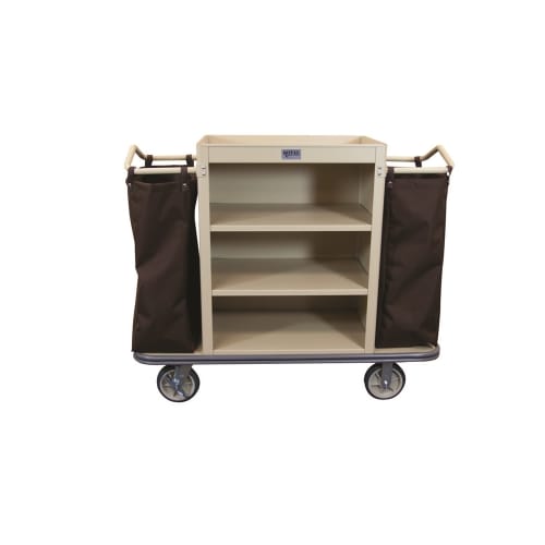 Royal Basket Standard Metal Housekeeping 3 Estantes / 2 Bolsas, Beige
